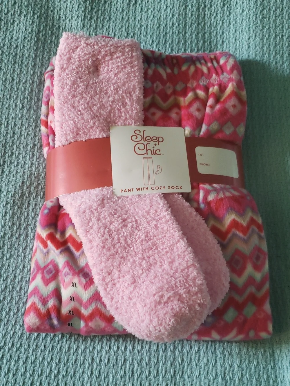 Women's Pink Cozy Pajama Pant & Sock Set